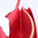 PRADA Chain Wallet Shoulder Bag Safiano leather Red Gold Auth 204149V-23