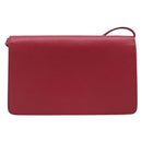PRADA Chain Wallet Shoulder Bag Safiano leather Red Gold Auth 204149V-2