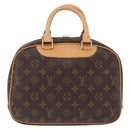 LOUIS VUITTON Monogram Trouville Hand Bag M42228 LV Auth 204150V-2
