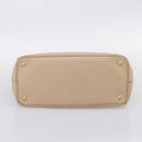 PRADA Galleria Hand Bag Saffiano 2way Beige Gold Auth 204152A-5