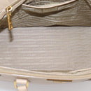 PRADA Galleria Hand Bag Saffiano 2way Beige Gold Auth 204152A-10