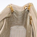 PRADA Galleria Hand Bag Saffiano 2way Beige Gold Auth 204152A-22