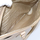 PRADA Galleria Hand Bag Saffiano 2way Beige Gold Auth 204152A-28