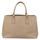 PRADA Galleria Hand Bag Saffiano 2way Beige Gold Auth 204152A-2