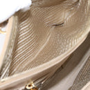 PRADA Galleria Hand Bag Saffiano 2way Beige Gold Auth 204152A-30