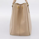 PRADA Galleria Hand Bag Saffiano 2way Beige Gold Auth 204152A-3
