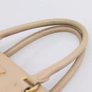 PRADA Galleria Hand Bag Saffiano 2way Beige Gold Auth 204152A-14