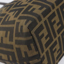 FENDI Zucca Canvas Hand Bag Black Brown Auth 204154-14