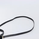 Christian Dior Hand Bag Leather 2way Black Gold Auth 204155-10