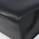 Christian Dior Hand Bag Leather 2way Black Gold Auth 204155-13