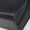 Christian Dior Hand Bag Leather 2way Black Gold Auth 204155-15