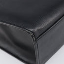 Christian Dior Hand Bag Leather 2way Black Gold Auth 204155-16
