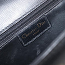 Christian Dior Hand Bag Leather 2way Black Gold Auth 204155-20