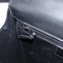 Christian Dior Hand Bag Leather 2way Black Gold Auth 204155-24