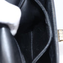 Christian Dior Hand Bag Leather 2way Black Gold Auth 204155-25
