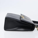 Christian Dior Hand Bag Leather 2way Black Gold Auth 204155-4