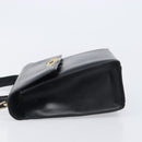 Christian Dior Hand Bag Leather 2way Black Gold Auth 204155-5
