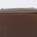 PRADA Galleria Hand Bag Saffiano leather Brown Gold Auth 204156A-11