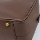 PRADA Galleria Hand Bag Saffiano leather Brown Gold Auth 204156A-12