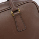 PRADA Galleria Hand Bag Saffiano leather Brown Gold Auth 204156A-16