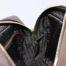 PRADA Galleria Hand Bag Saffiano leather Brown Gold Auth 204156A-23