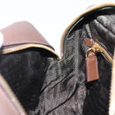 PRADA Galleria Hand Bag Saffiano leather Brown Gold Auth 204156A-24