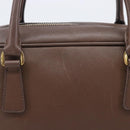 PRADA Galleria Hand Bag Saffiano leather Brown Gold Auth 204156A-4