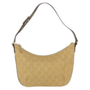 GUCCI GG Canvas Shoulder Bag Beige Gold 005 0813 Auth 204158-2