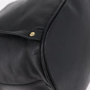 Christian Dior Backpack Leather Black Gold Auth 204161A-17