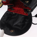 Christian Dior Backpack Leather Black Gold Auth 204161A-18
