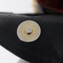 Christian Dior Backpack Leather Black Gold Auth 204161A-19