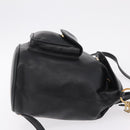 Christian Dior Backpack Leather Black Gold Auth 204161A-4