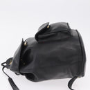 Christian Dior Backpack Leather Black Gold Auth 204161A-5