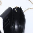 VALENTINO Chain Shoulder Bag Leather Black Gold Auth 204165V-20