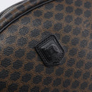 CELINE Macadam Canvas Hand Bag PVC Leather Black Gold Auth 204166V-15
