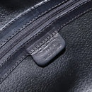 CELINE Macadam Canvas Hand Bag PVC Leather Black Gold Auth 204166V-17