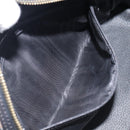 CELINE Macadam Canvas Hand Bag PVC Leather Black Gold Auth 204166V-22