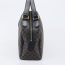 CELINE Macadam Canvas Hand Bag PVC Leather Black Gold Auth 204166V-4