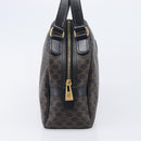 CELINE Macadam Canvas Hand Bag PVC Leather Black Gold Auth 204166V-5