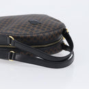 CELINE Macadam Canvas Hand Bag PVC Leather Black Gold Auth 204166V-7