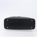 CELINE Macadam Canvas Hand Bag PVC Leather Black Gold Auth 204166V-9