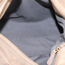 Miu Miu Hand Bag Vitellolux 2way Beige Gold Auth 204167V-10