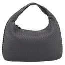 BOTTEGA VENETA INTRECCIATO Hobo Shoulder Bag Leather Gray Auth 204169V-13