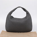 BOTTEGA VENETA INTRECCIATO Hobo Shoulder Bag Leather Gray Auth 204169V-12