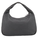 BOTTEGA VENETA INTRECCIATO Hobo Shoulder Bag Leather Gray Auth 204169V-2