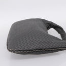 BOTTEGA VENETA INTRECCIATO Hobo Shoulder Bag Leather Gray Auth 204169V-4