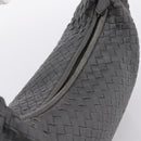 BOTTEGA VENETA INTRECCIATO Hobo Shoulder Bag Leather Gray Auth 204169V-6