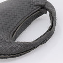 BOTTEGA VENETA INTRECCIATO Hobo Shoulder Bag Leather Gray Auth 204169V-7