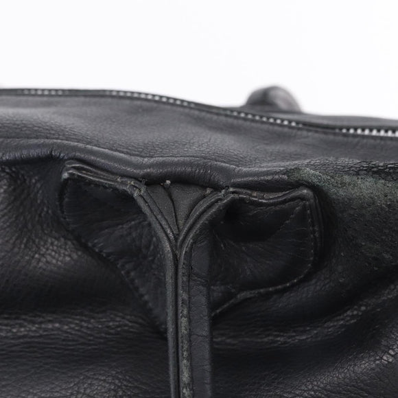 Chrome Hearts Tote Bag Leather Black Auth 204170V
