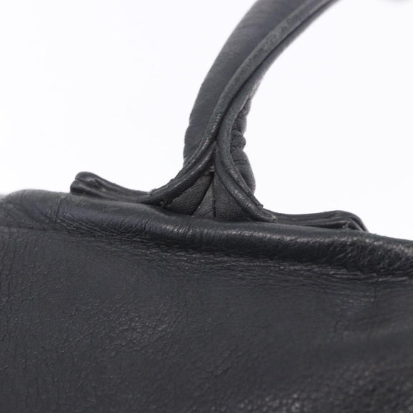 Chrome Hearts Tote Bag Leather Black Auth 204170V